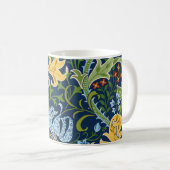 Mug Fleurs florales : Vert foncé Vintage (Devant droit)