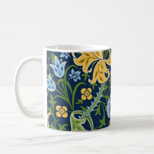 Mug Fleurs florales : Vert foncé Vintage (Gauche)