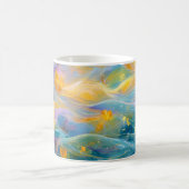 Mug Fleurs flottantes de lotus doré abstrait (Centre)
