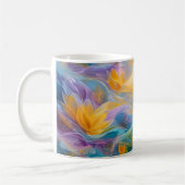 Mug Fleurs flottantes de lotus doré abstrait (Gauche)