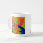 Mug fleurs fluorescentes (Devant gauche)
