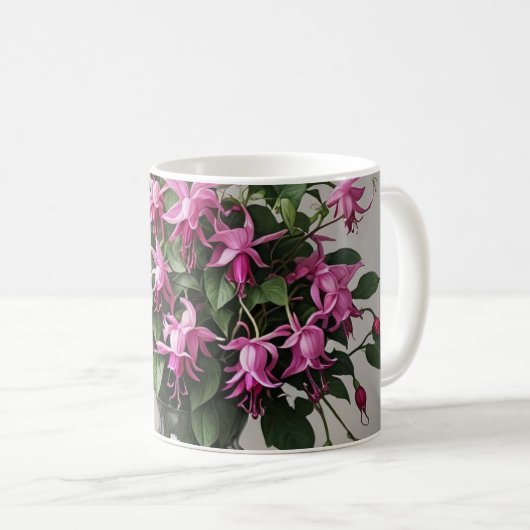 Mug Fleurs Fuchsias dans le vase (Devant droit)