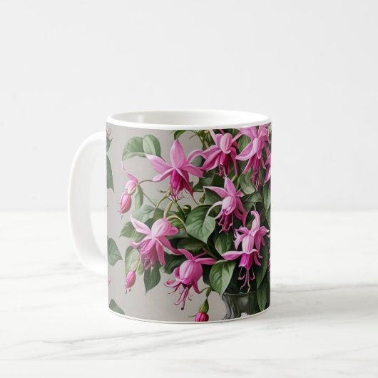 Mug Fleurs Fuchsias dans le vase (Devant gauche)