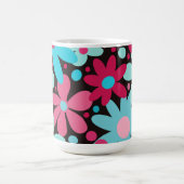Mug Fleurs funky bleu et rose (Centre)