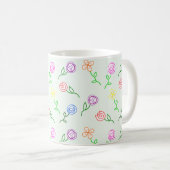 Mug Fleurs géométriques (Devant droit)