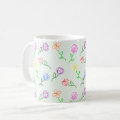 Mug Fleurs géométriques (Devant gauche)