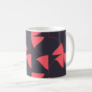 Mug Fleurs géométriques circulaires élégantes, chic et
