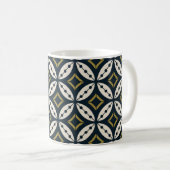 Mug Fleurs géométriques sans couture : motif coloré. (Devant droit)