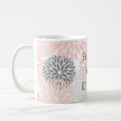 Mug Fleurs Gris Rose Rose Chic Et Élégantes (Gauche)