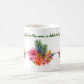 Mug Fleurs hawaïennes et ananas Libellé sur mesure (Centre)