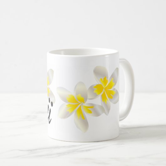Mug Fleurs Hawaii Plumeria (Devant droit)