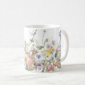 Mug Fleurs Illustrées à la Main (Devant droit)