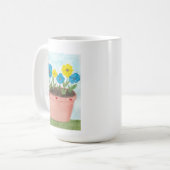 Mug Fleurs Imaginaires dans un Pot de Fleurs avec des (Devant gauche)