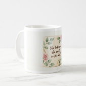 Mug Fleurs Inspirantes | Elle croyait en sa capaci (Devant gauche)