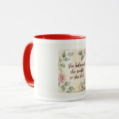 Mug Fleurs Inspirantes | Elle croyait qu'elle pouv (Devant gauche)