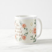 Mug Fleurs Inspirantes | Elle croyait qu'elle pouv (Devant droit)