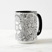 Mug Fleurs inspirées (Devant droit)