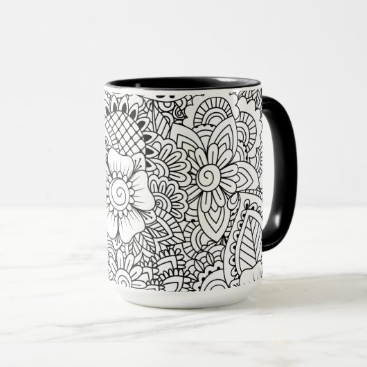 Mug Fleurs inspirées (Devant droit)
