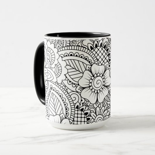Mug Fleurs inspirées (Devant gauche)
