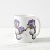 Mug Fleurs Iris Pourpres (Devant droit)