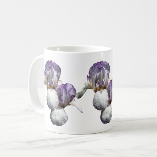 Mug Fleurs Iris Pourpres (Devant gauche)