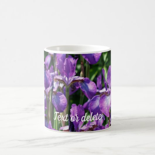 Mug Fleurs Iris Violet Personnalisées (Centre)