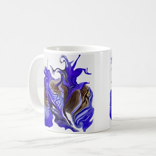 Mug Fleurs Iris Violets (Devant gauche)