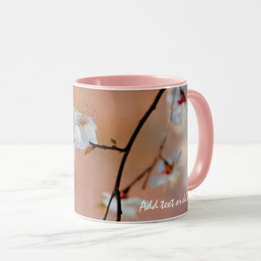 Mug Fleurs japonaises d'abricot (Devant droit)