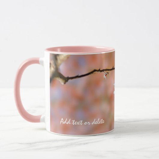 Mug fleurs japonaises d'abricot (Gauche)