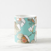 Mug Fleurs Jasmin : Aquarelle Turquoise clair (Centre)