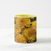 Mug Fleurs Jaune Clair de Mums Floral (Centre)