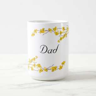 Mug Fleurs Jaune Doré