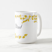 Mug Fleurs Jaune Doré (Devant droit)