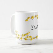 Mug Fleurs Jaune Doré (Devant gauche)