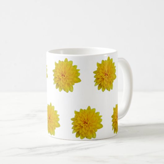 Mug Fleurs jaunes (Devant droit)