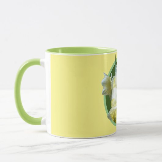 Mug Fleurs jaunes blanches de narcisse de jonquilles (Gauche)