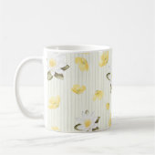 Mug Fleurs Jaunes Blanches Rayures (Gauche)