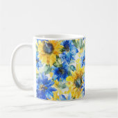 Mug Fleurs Jaunes Bleues (Gauche)