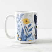 Mug Fleurs Jaunes Chat Bleu Russe (Gauche)