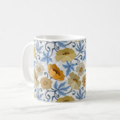 Mug Fleurs Jaunes : Conception Textile sans joint (Devant gauche)