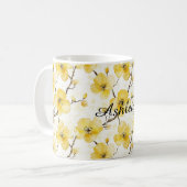 Mug Fleurs jaunes d'or (Devant gauche)