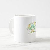 Mug Fleurs jaunes et bleues (Devant gauche)