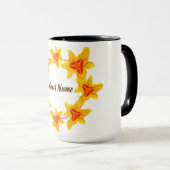 Mug Fleurs jaunes Personnalisées (Devant droit)