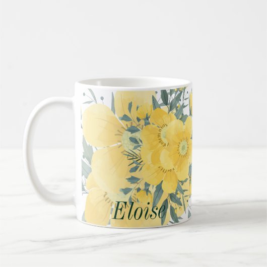 Mug Fleurs Jaunes Sunny (Gauche)