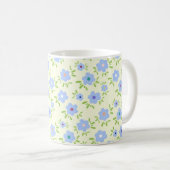 Mug Fleurs Joyeuses Arrière - plans Jaunes (Devant droit)