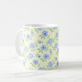 Mug Fleurs Joyeuses Arrière - plans Jaunes (Devant gauche)