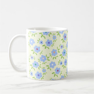 Mug Fleurs Joyeuses Arrière - plans Jaunes