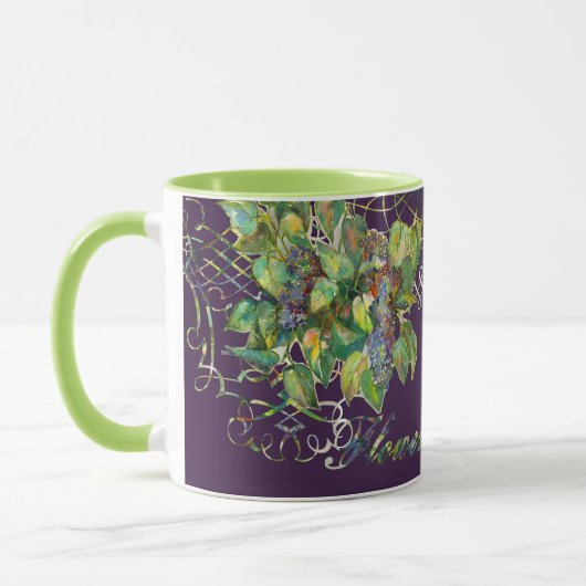 Mug fleurs lilas (Gauche)