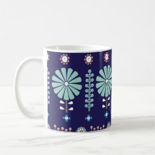 Mug Fleurs linéaires scandinaves, motif d'été