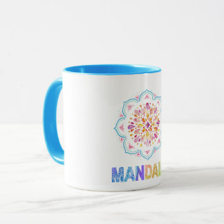 MUG FLEURS LOTUS COLORÉES MANDALA